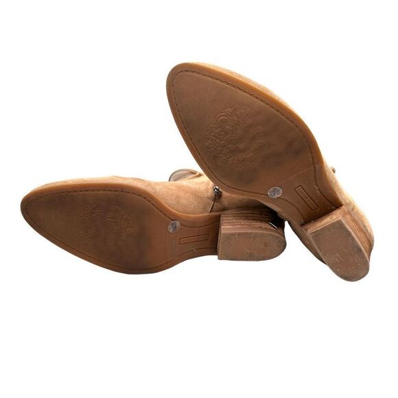 Vince camuto Carlina tan suede ankle boots tassels side zip women’s size 8.5m - Picture 8 of 13